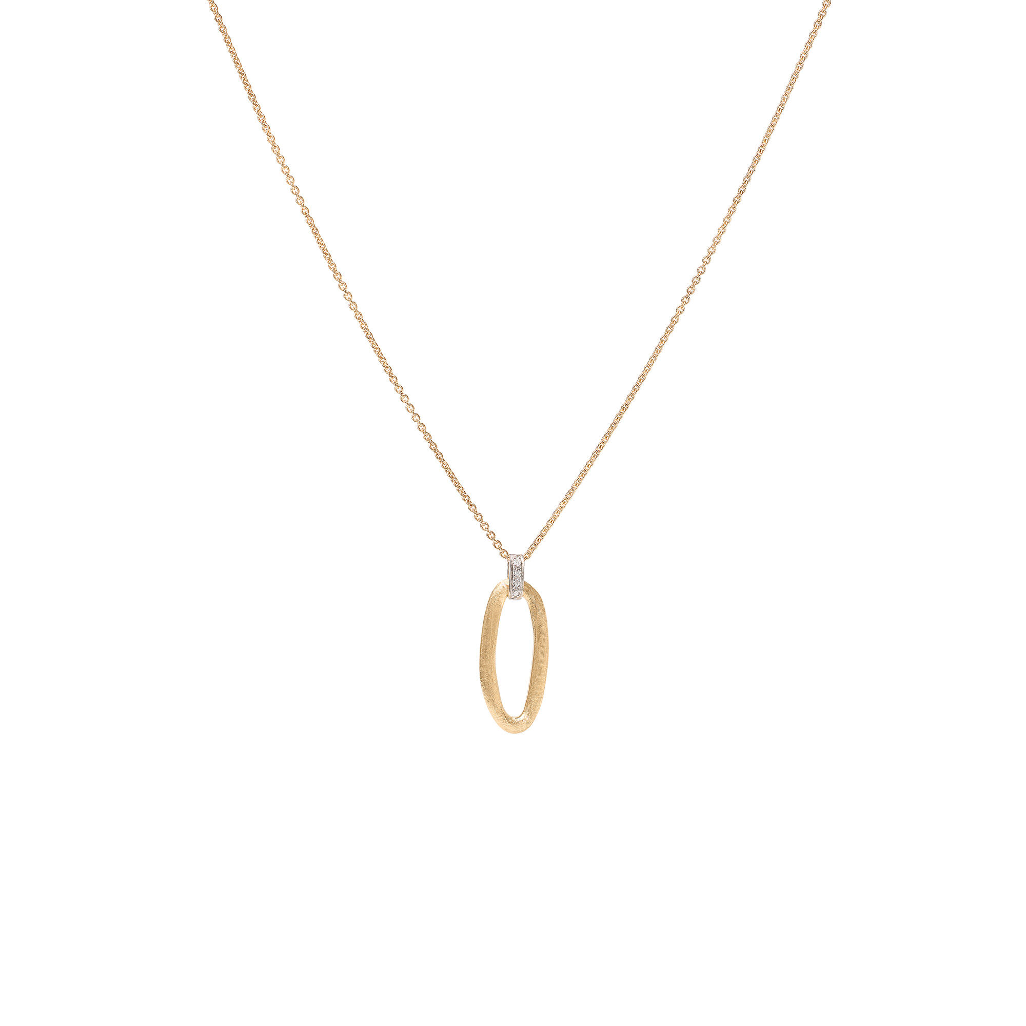 Jaipur Yellow and White Gold Diamond Pendant