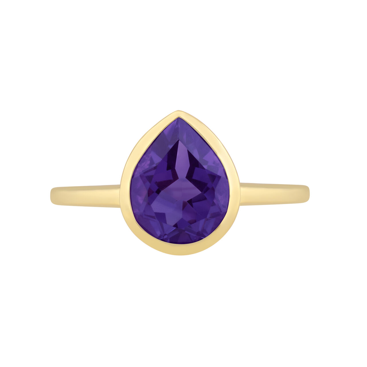 Bague am&eacute;thyste, 1.68ct en or jaune. image number 0