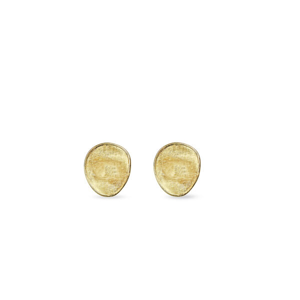 Lunaria Small Yellow Gold Stud Earrings