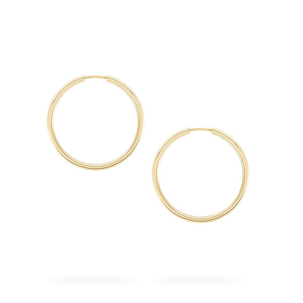 Boucles d'oreilles 29 mm cerceau en or jaune