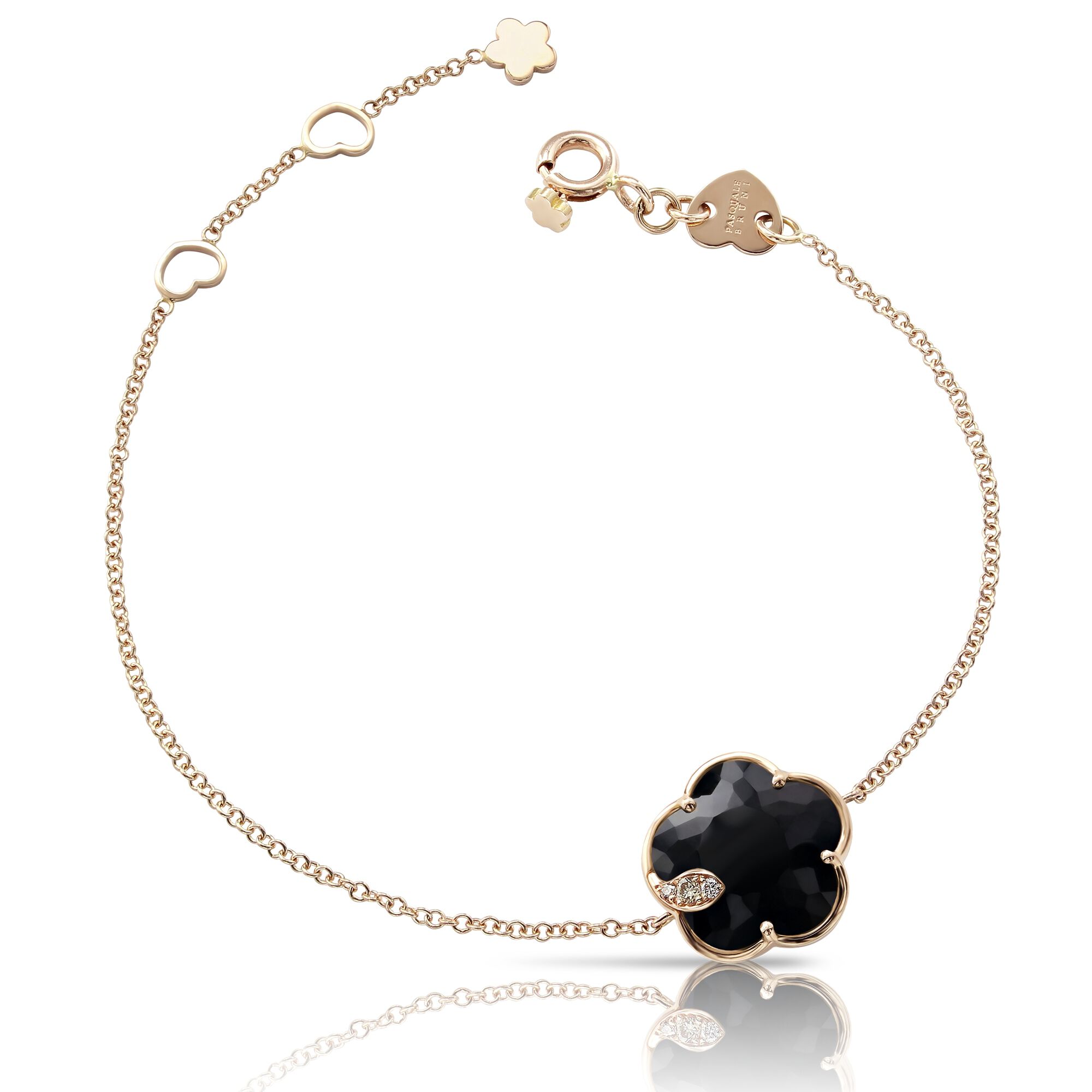 Petit Joli Rose Gold, Onyx and Diamond Bracelet