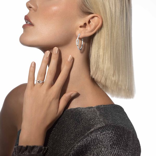 Move Uno Small Rose Gold and Diamond Ring