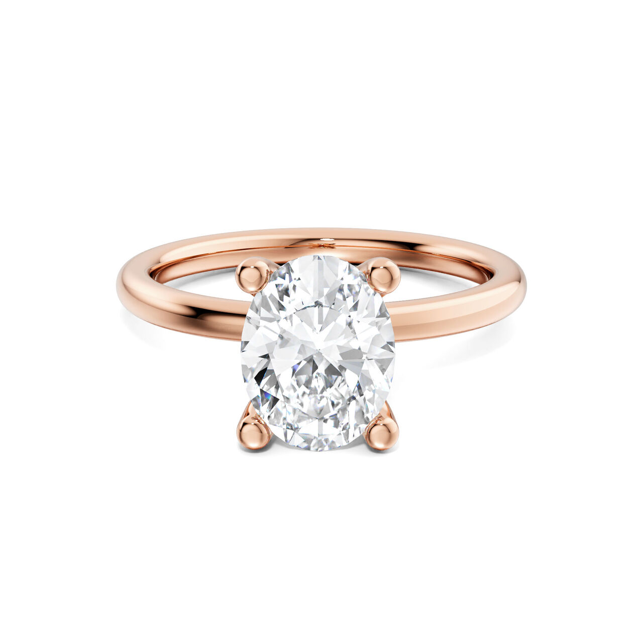 Birks Ros&eacute;e du Matin Oval-Cut Solitaire Diamond Engagement Ring in Rose Gold image number 0