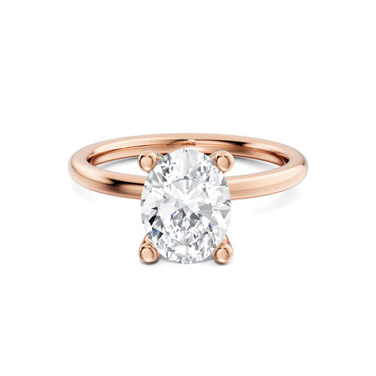 Birks Ros&eacute;e du Matin Oval-Cut Solitaire Diamond Engagement Ring in Rose Gold image number 0