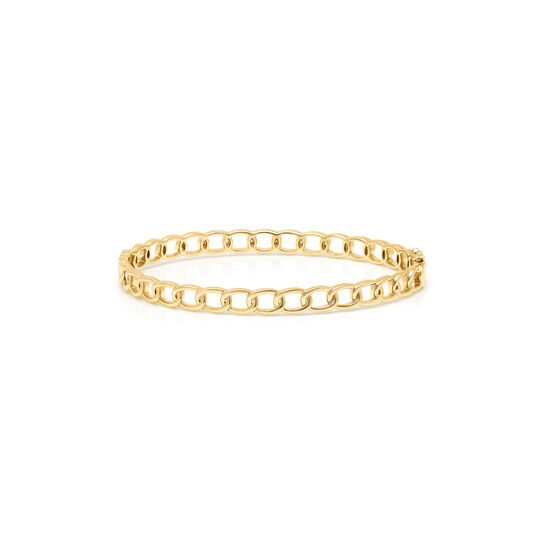 Uneek Stackable Yellow Gold Link Bangle LVBAW7534NDY image number 0