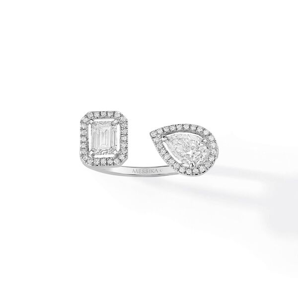 My Twin White Gold and Diamond Pavé Ring