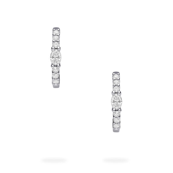 White Gold Diamond Hoop Earrings