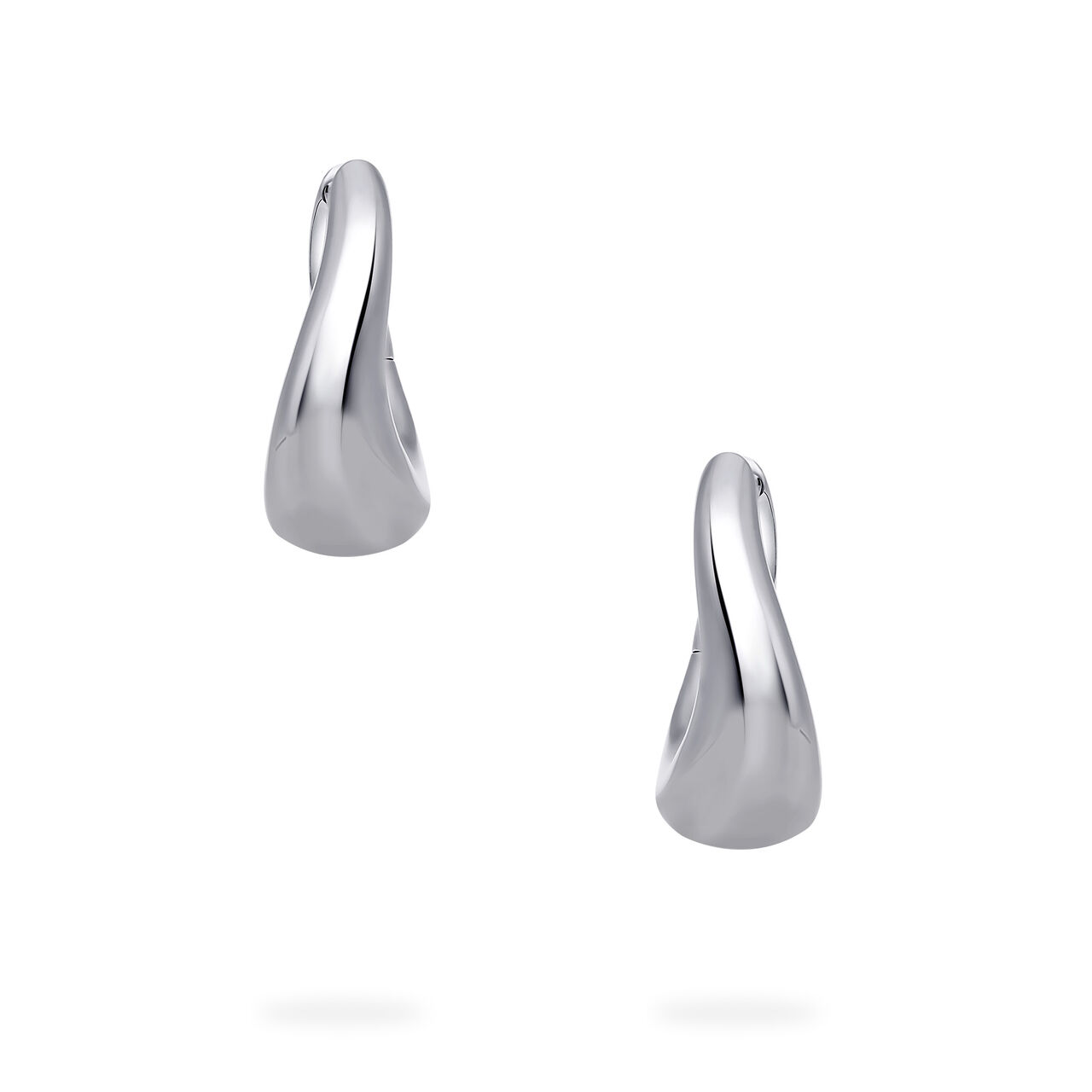 Birks Essentials Sterling Silver 18 mm Curved Earrings image number 2