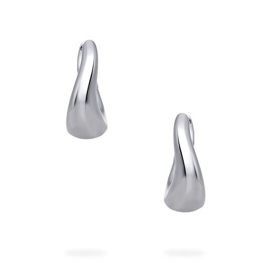 Birks Essentials Sterling Silver 18 mm Curved Earrings image number 2
