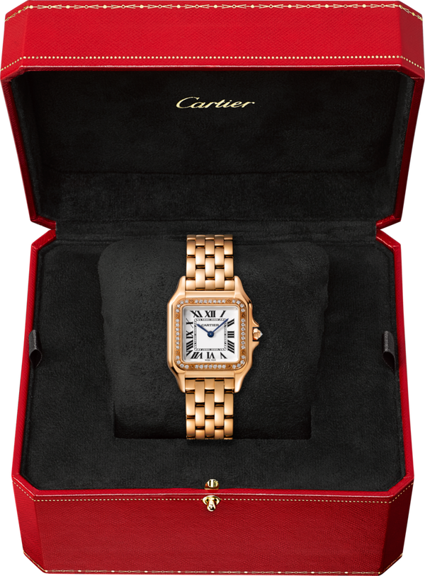 Panthère de Cartier Medium Quartz 27 x 36 mm Rose Gold and Diamond