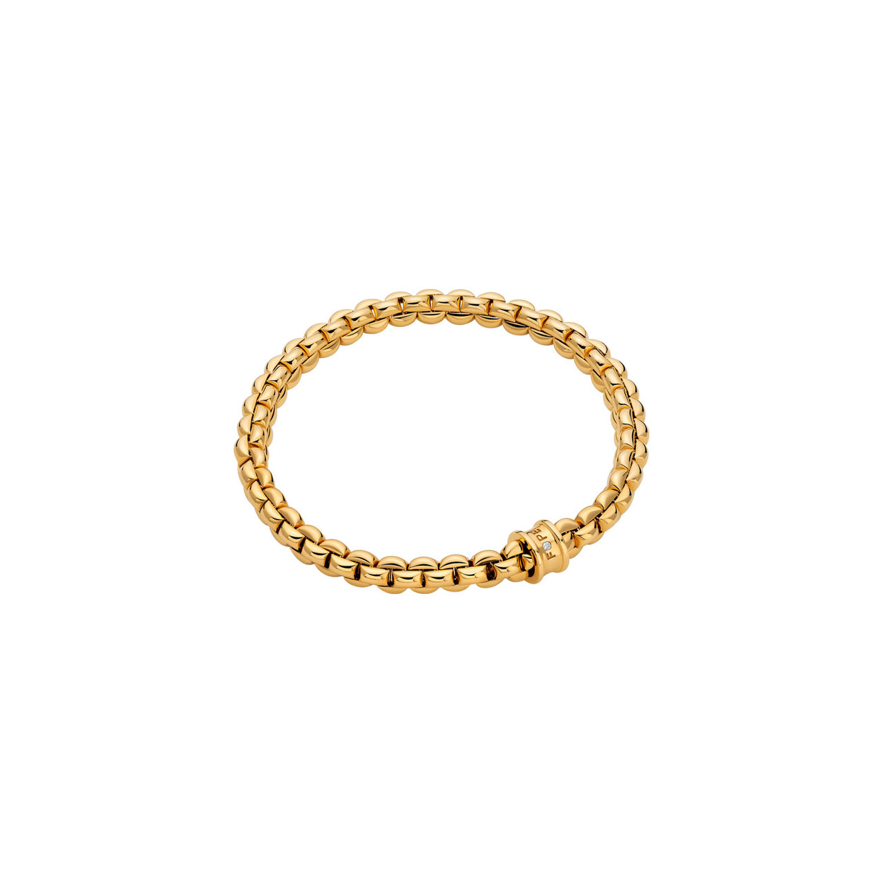 FOPE Eka Medium Flex'it Yellow Gold and Diamond Bracelet image number 0