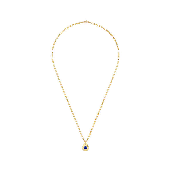 Pendentif Menottes R10 en or jaune avec lapis lazuli