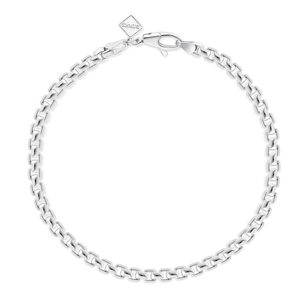 Bracelet &agrave; maillons barre pour homme en argent sterling