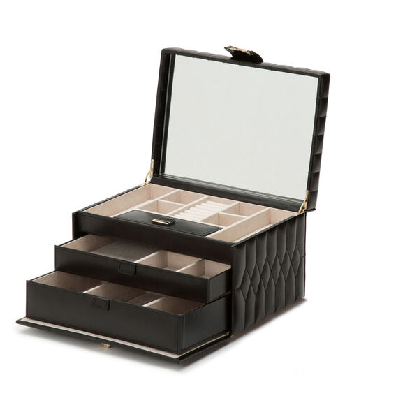 Caroline Black Medium Jewellery Case