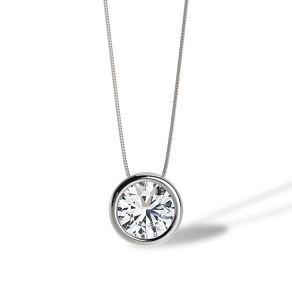 Pendentif à diamant solitaire rond