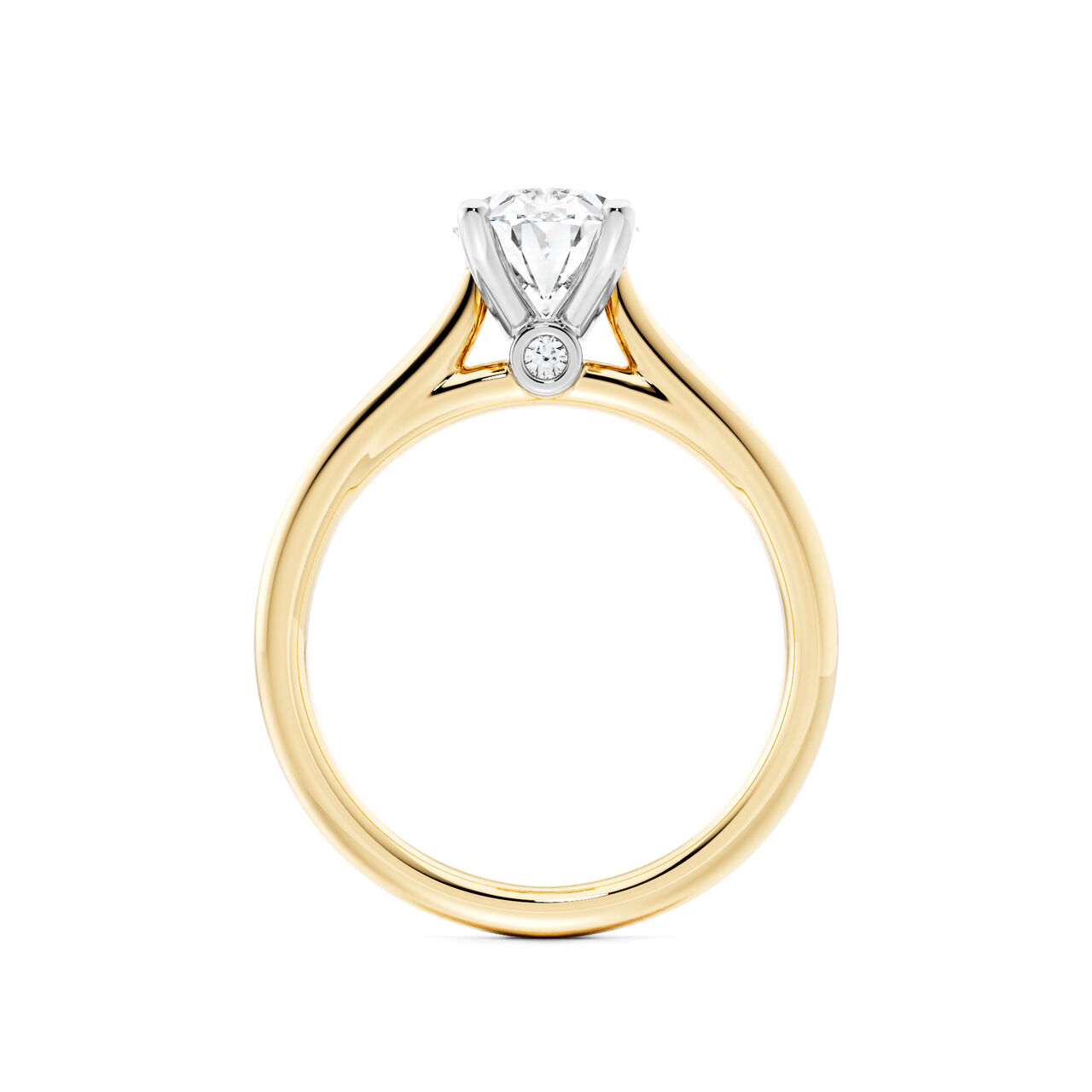 Birks 1879 Oval-Cut Solitaire Diamond Engagement Ring in Yellow Gold image number 2