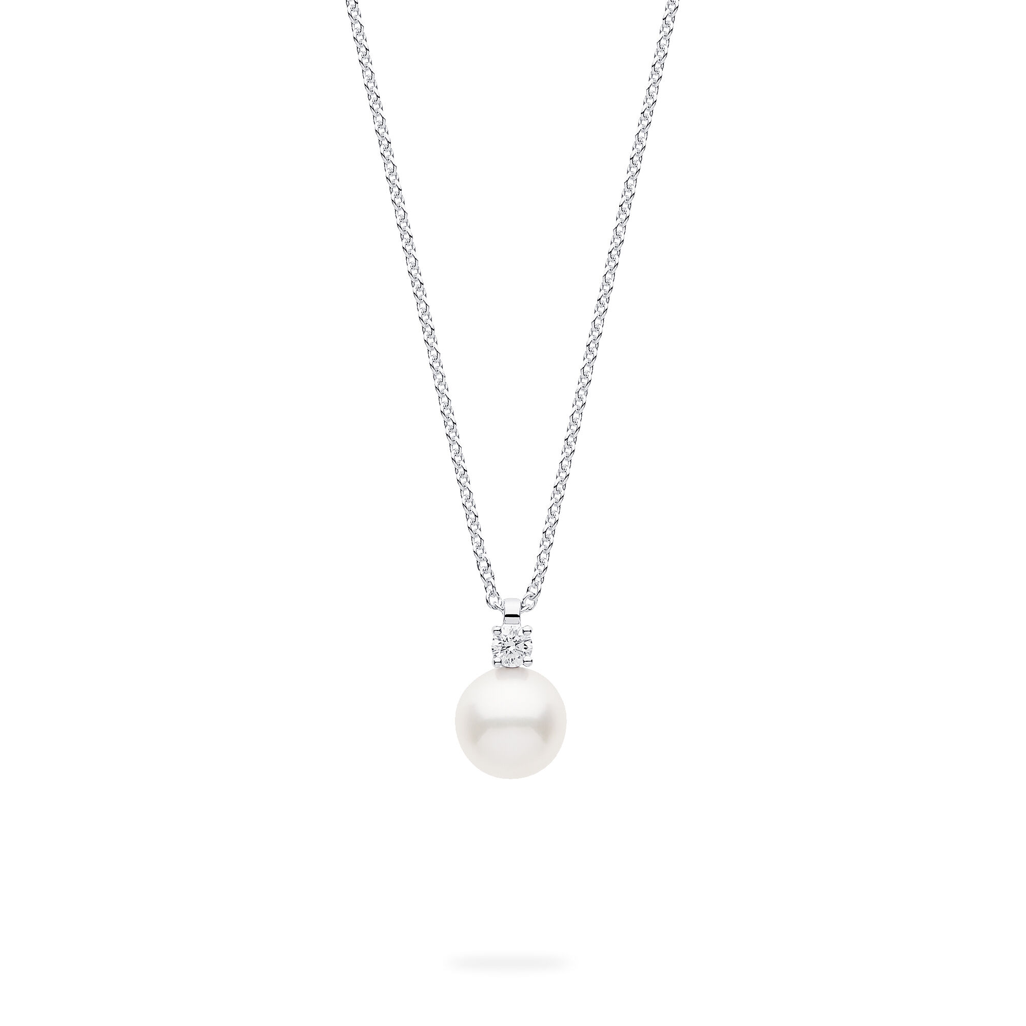 7.5-8 mm White Gold Akoya Pearl Pendant