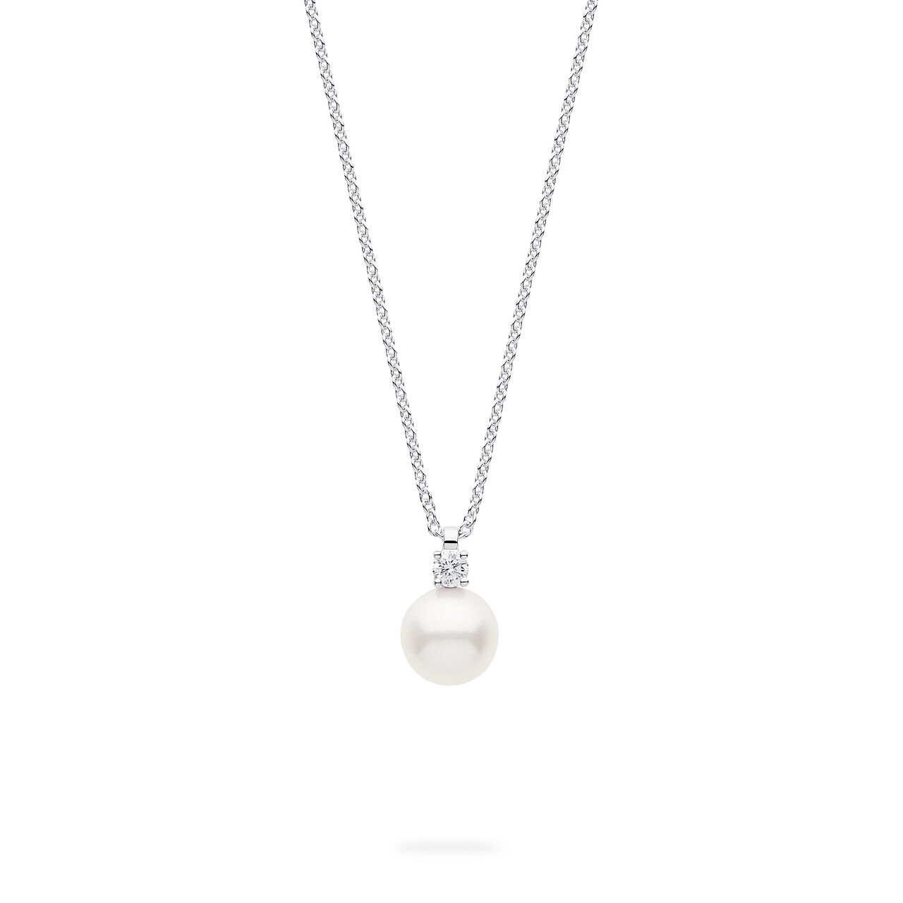 Pendentif en perle Akoya 7,5-8 mm en or blanc  image number 0