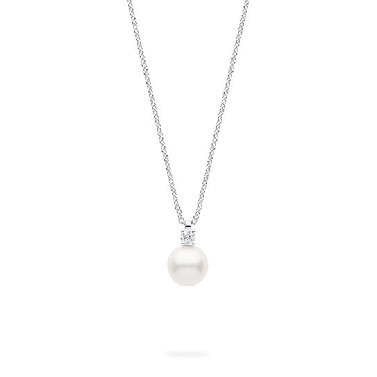 Pendentif en perle Akoya 7,5-8 mm en or blanc  image number 0