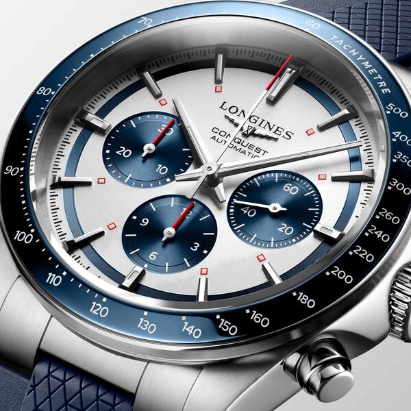 Conquest 42 mm chronographe automatique en acier inoxydable