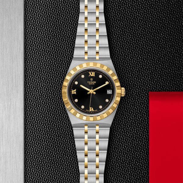 TUDOR Royal Automatic 34 mm Yellow Gold, Stainless Steel and Diamond