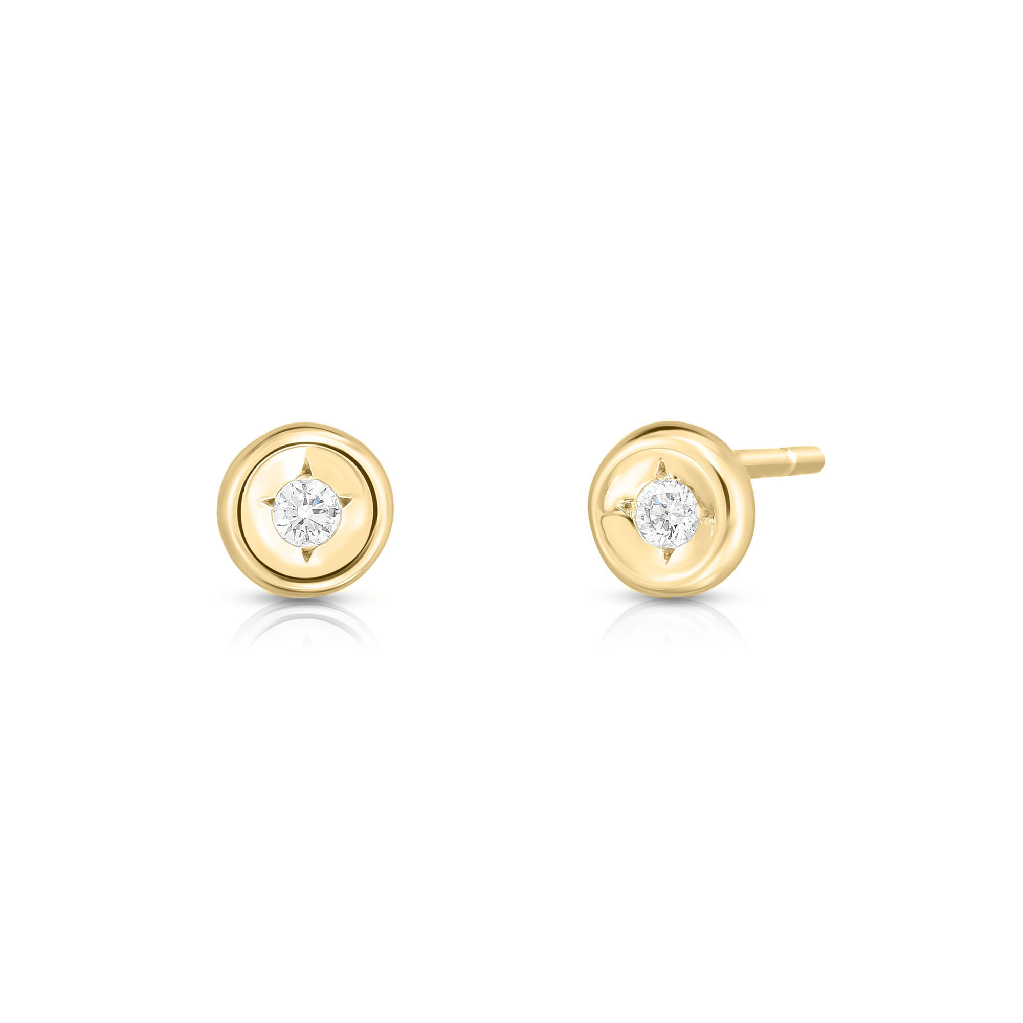 Roberto coin 18k white gold diamond stud earrings shop