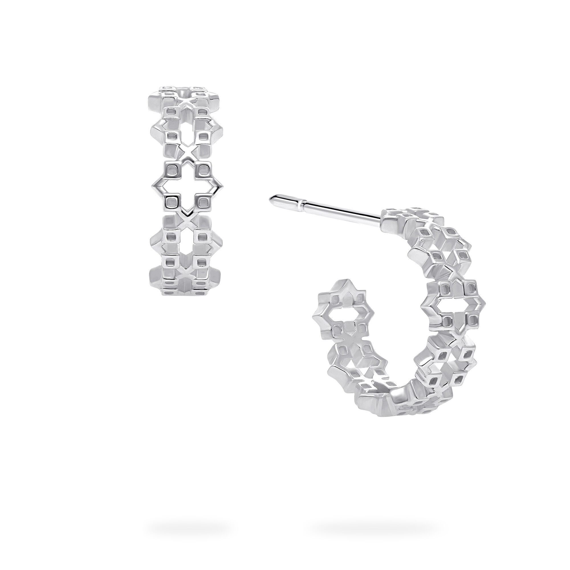 Sterling Silver Muse 15 mm Hoop Earrings