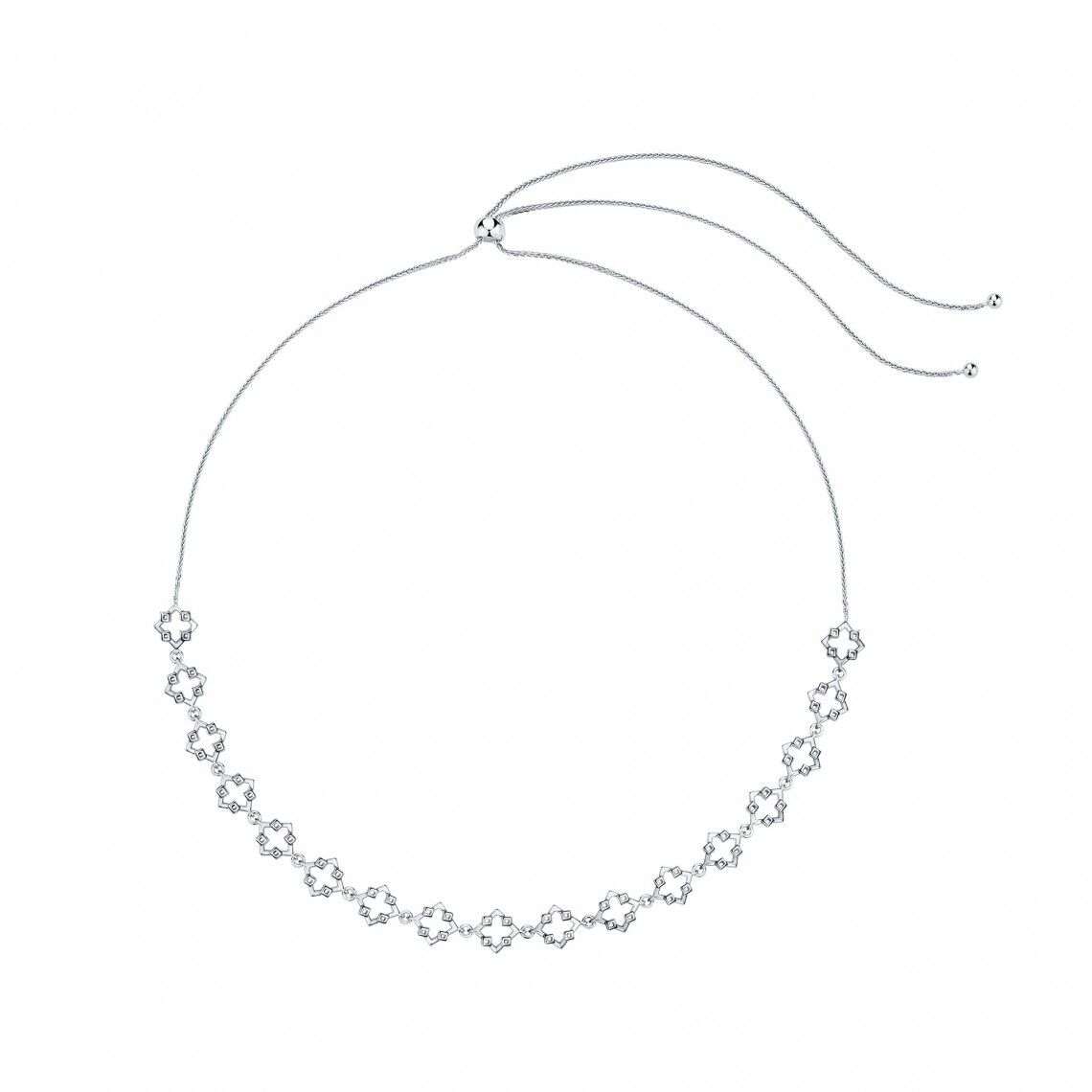 Plain silver shop choker necklace