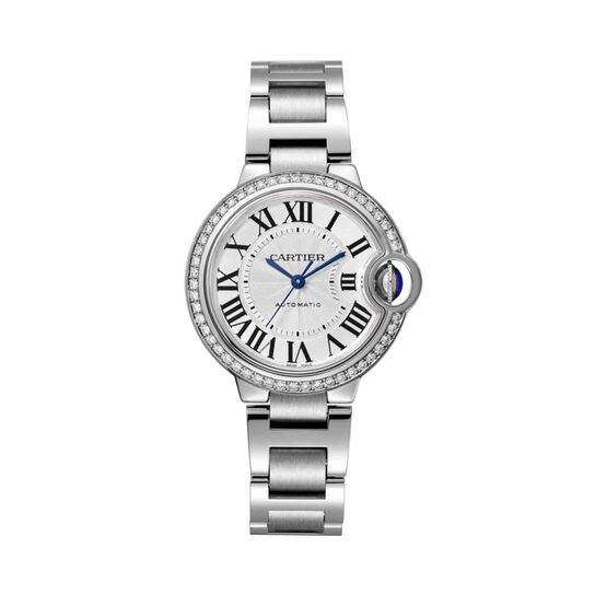 ballon bleu cartier automatic 33 steel diamond w4bb0023 front image number 0