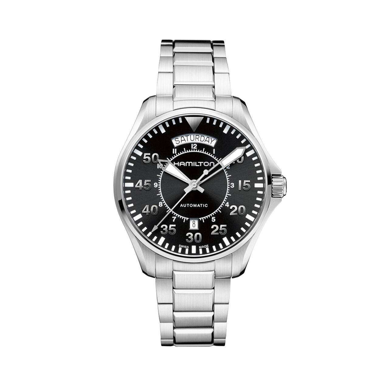 Hamilton Khaki Aviation 42 mm automatique en acier inoxydable image number 0