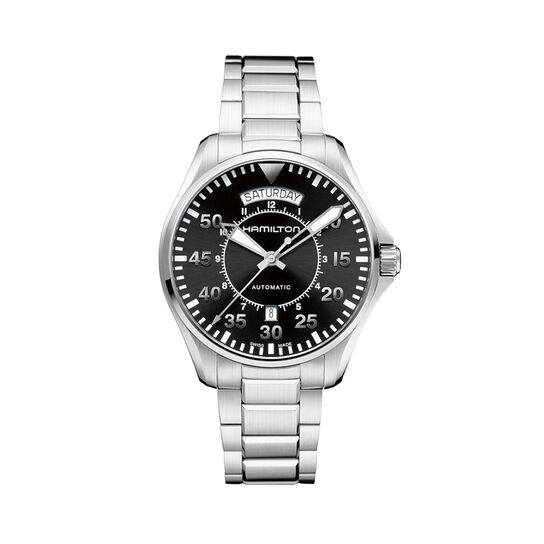 Hamilton Khaki Aviation 42 mm automatique en acier inoxydable image number 0