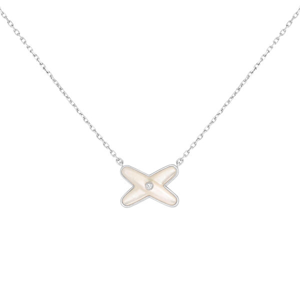 Jeux de Liens White Gold Mother-Of-Pearl Diamond Necklace