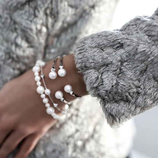 Bracelet en argent et perles image number 1