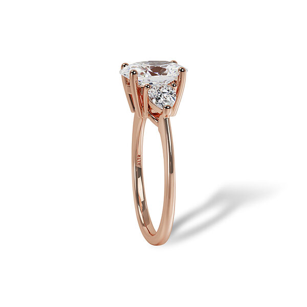 Three-Stone Oval Diamond Engagement Ring