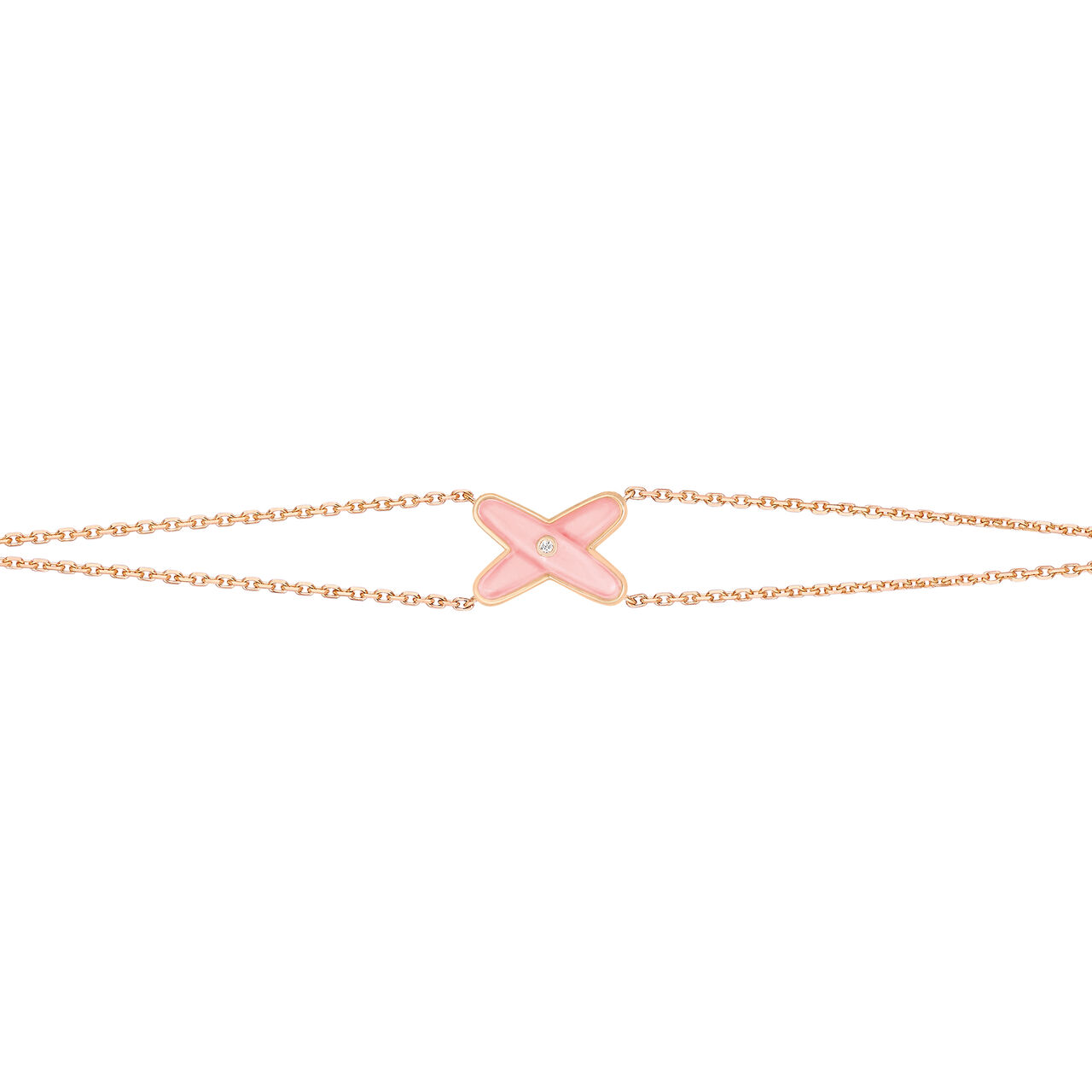 maison birks chaumet jeux de liens rose gold pink opal diamond bracelet 083052 image number 0