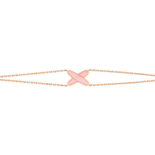 maison birks chaumet jeux de liens rose gold pink opal diamond bracelet 083052 image number 0