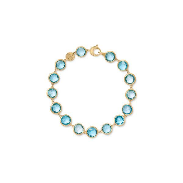 Jaipur Colour Yellow Gold and Blue Topaz Bracelet