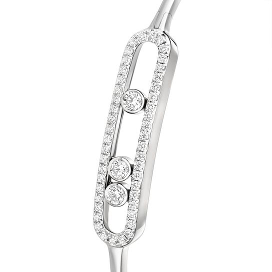 Messika Move Classic White Gold and Diamond Pav&eacute; Bangle image number 1