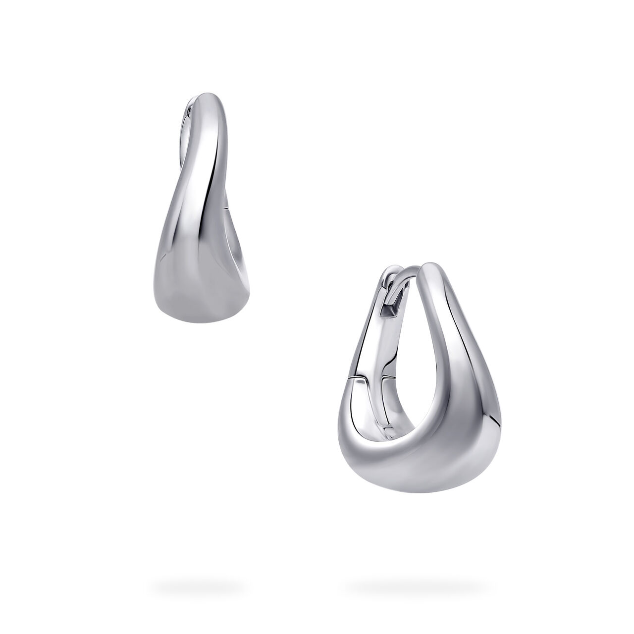 Birks Essentials Sterling Silver 18 mm Curved Earrings image number 0