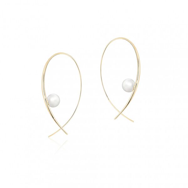 Freshwater Pearl Hoop Earrings