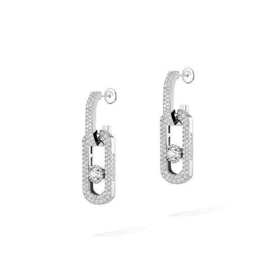 Messika So Move XL White Gold and Diamond Pav&eacute; Drop Earrings image number 1