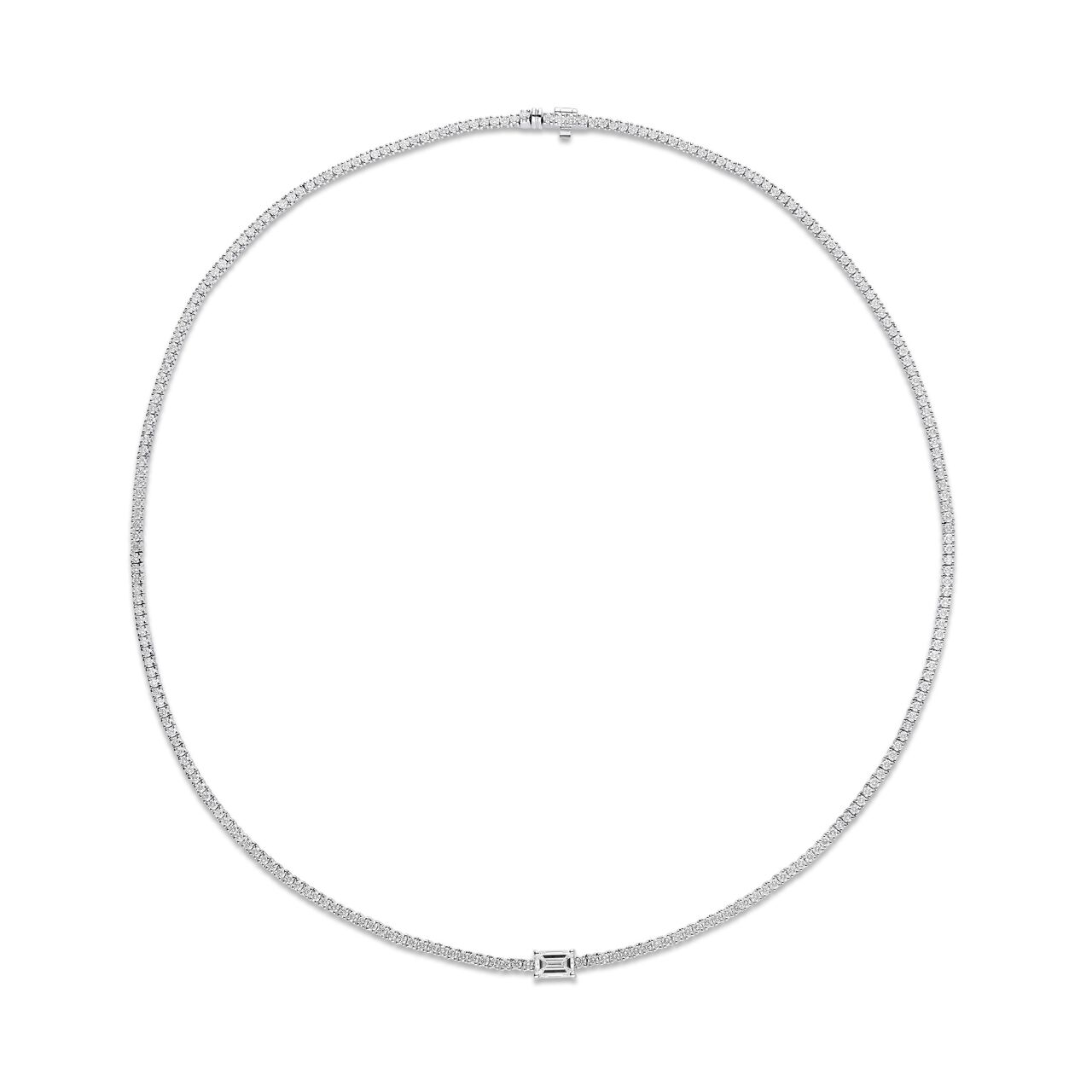 Collier en Or Blanc avec Diamants image number 0