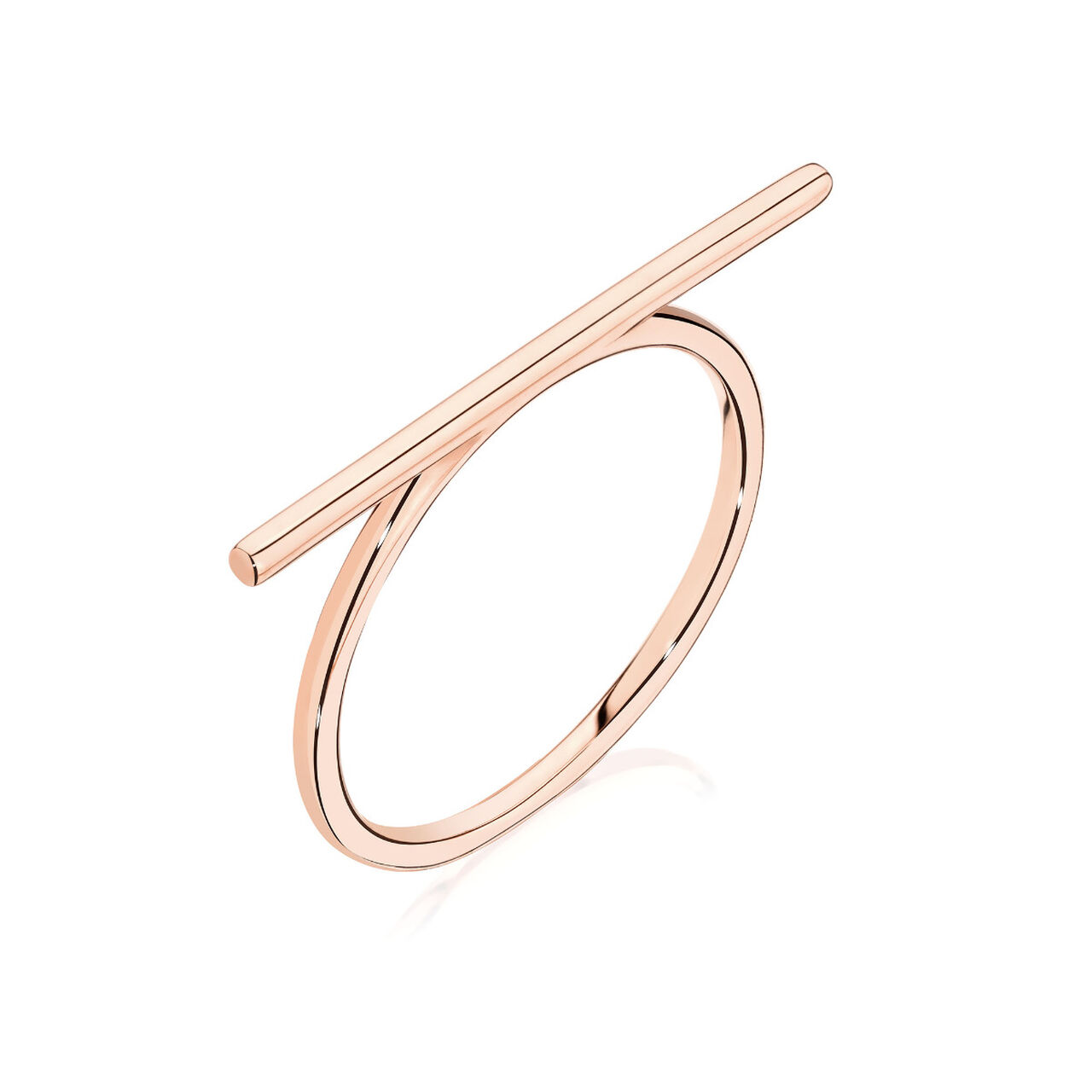 bijoux birks essentials rose gold bar ring image number 0