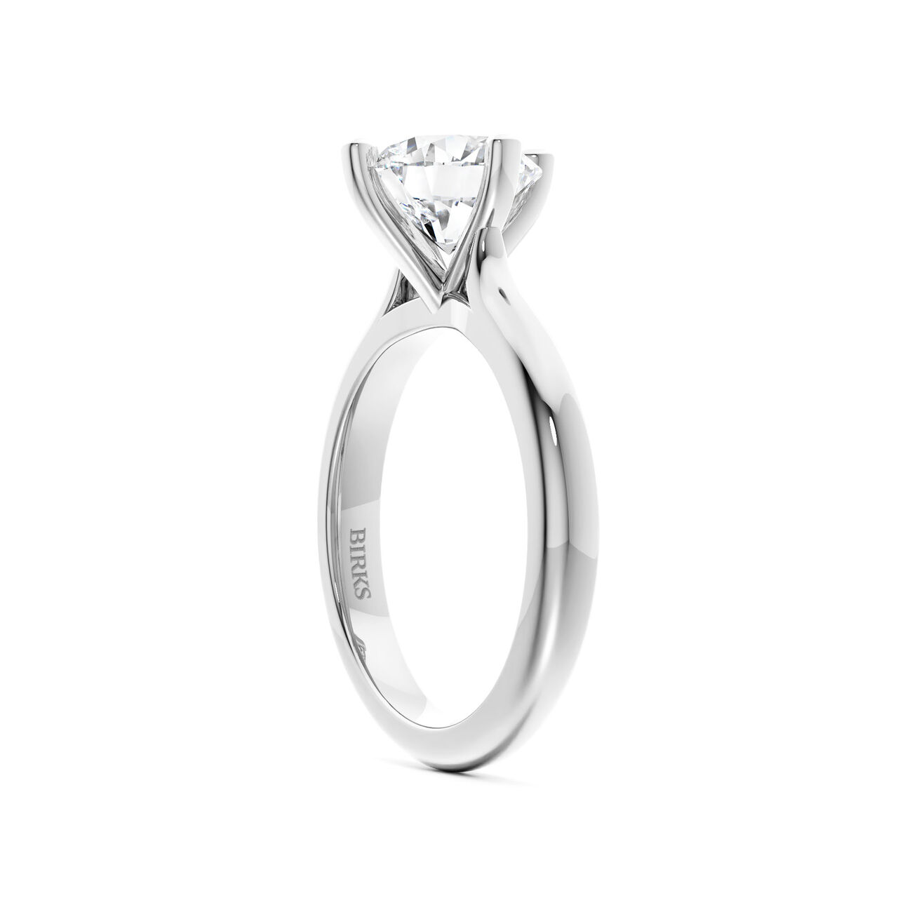 Birks Nordic Light Round Solitaire Diamond Engagement Ring image number 2