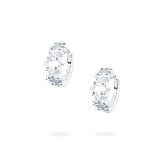 bijoux birks iconic silver muse huggie earrings image number 0