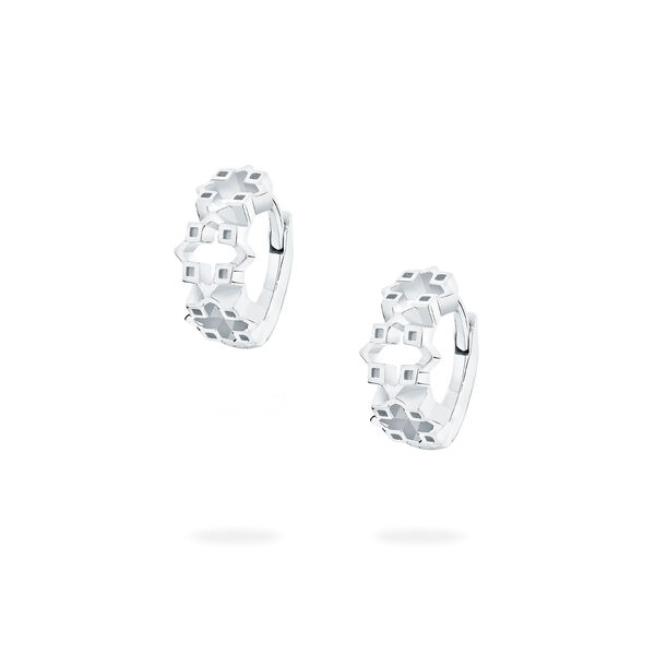 Silver Muse Huggie Earrings