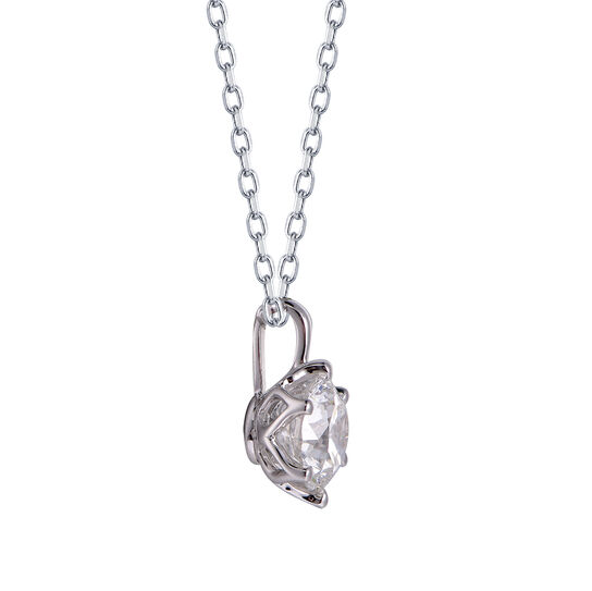 White Gold Diamond Pendant image number 1