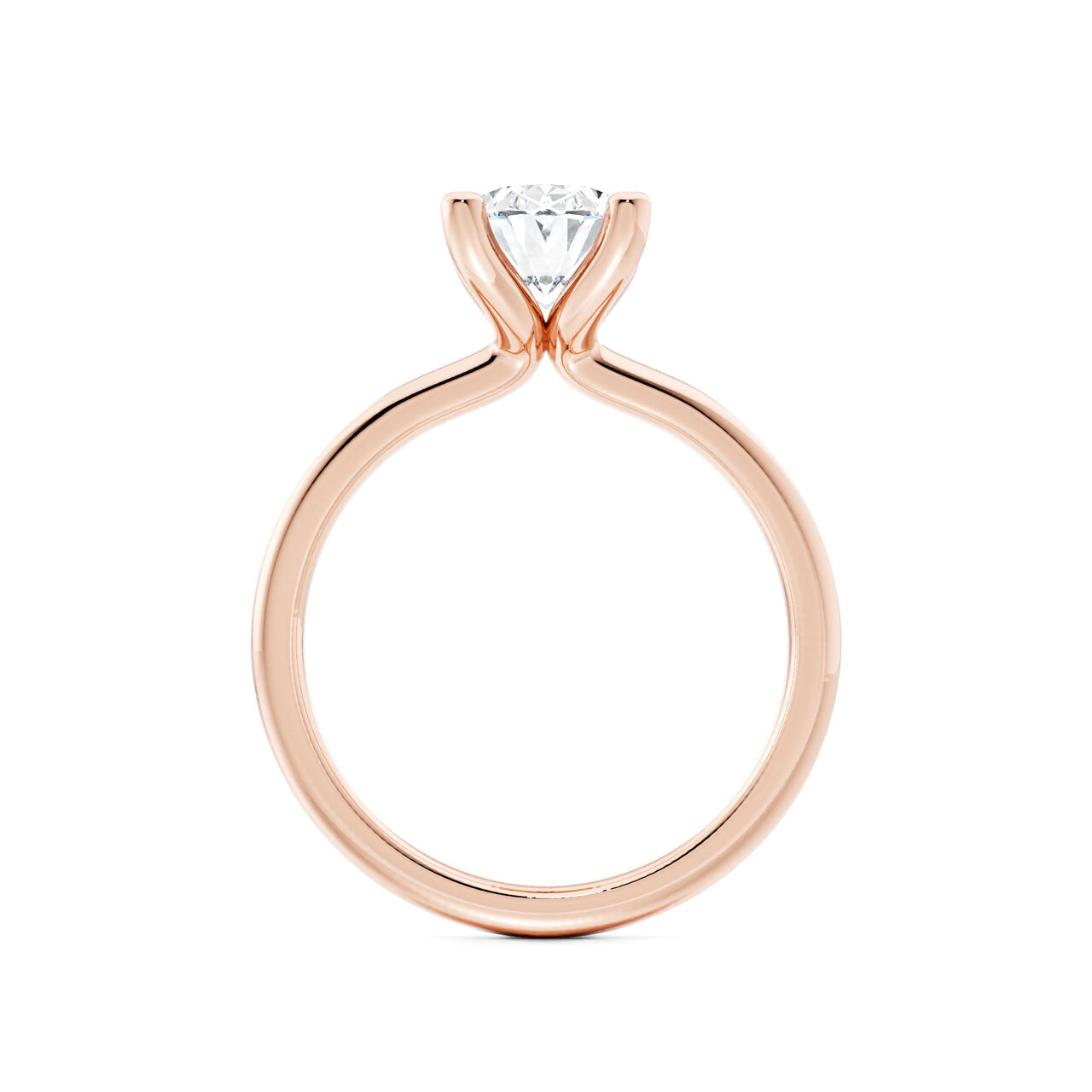 Birks Ros&eacute;e du Matin Oval-Cut Solitaire Diamond Engagement Ring in Rose Gold image number 2