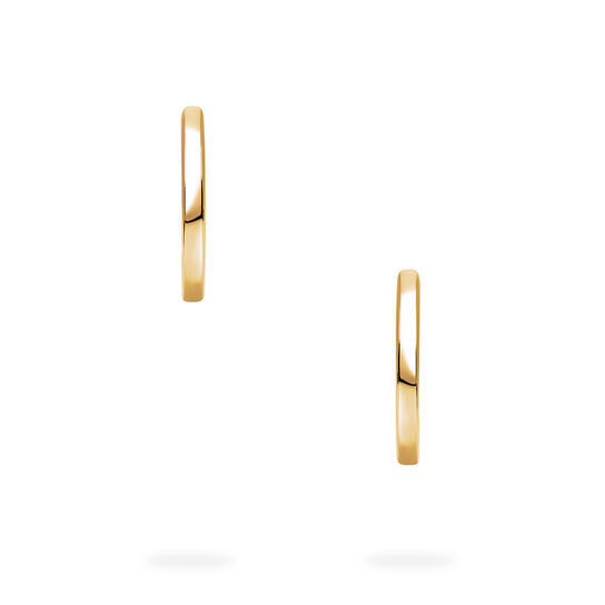 Birks Essentials Yellow Gold Huggie Earrings, 18 mm image number 2