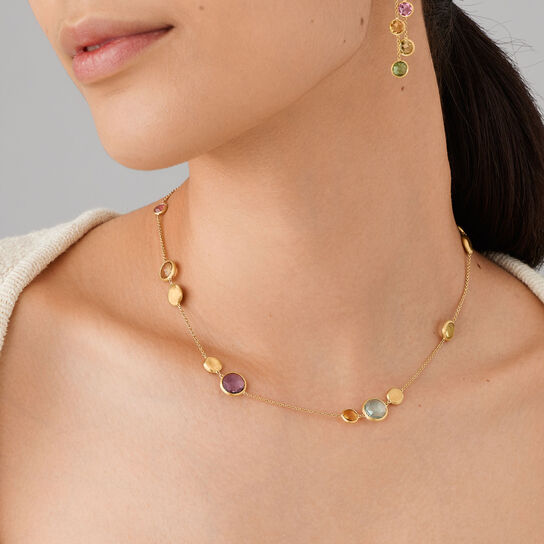 Marco Bicego Jaipur Colour Yellow Gold and Semi-Precious Gemstone Necklace CB1485 MIX01 image number 1